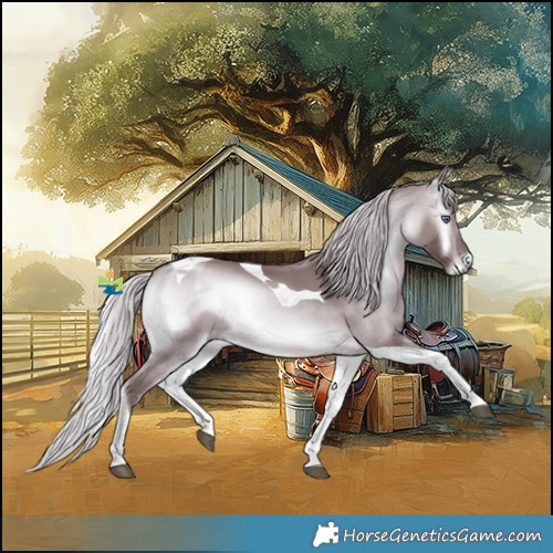 Horse Color:Chocolate Silver Brown Chinchilla Onyx Tobiano 