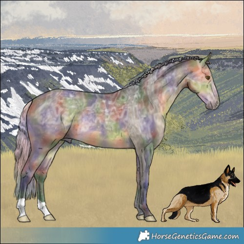 Horse Color:Nacre Silver Buckskin Ice Mushroom 