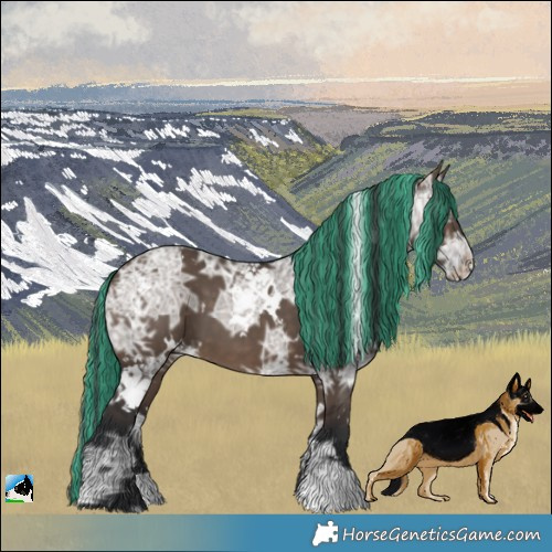 Horse Color:Painted White Spotted Brown Ice Dun 