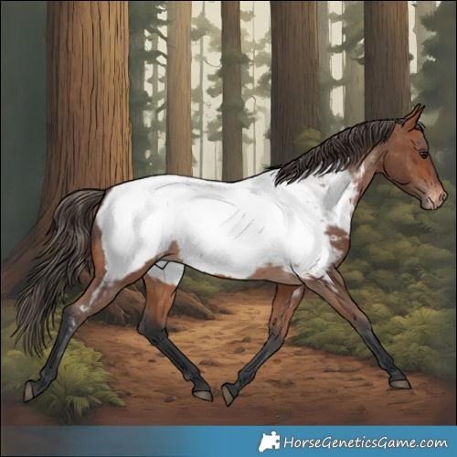 Horse Color:Bay Near Fewspot Rabicano