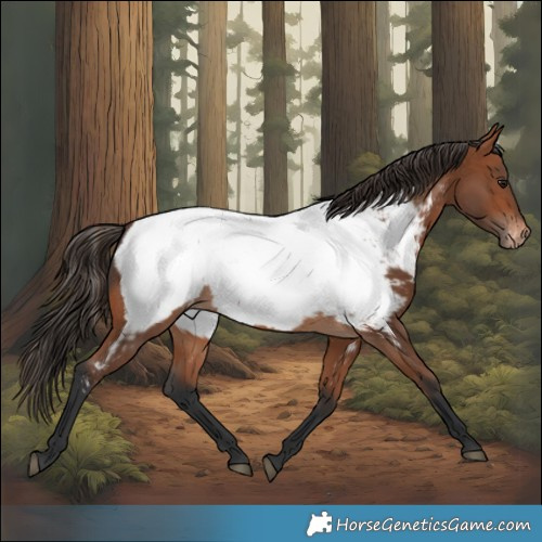 Horse Color:Bay Near Fewspot Rabicano 