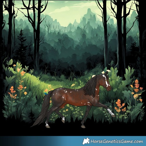 Horse Color:White Spotted Liver Chestnut Tobiano Rabicano