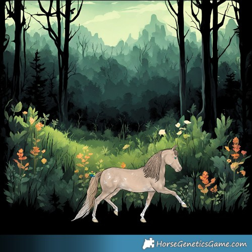 Horse Color:White Spotted Perlino Tobiano