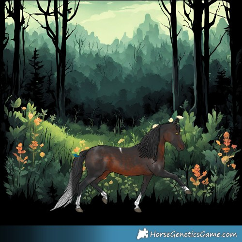 Horse Color:Brown Tobiano 