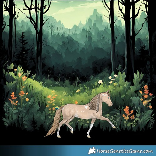 Horse Color:White Spotted Perlino Tobiano 