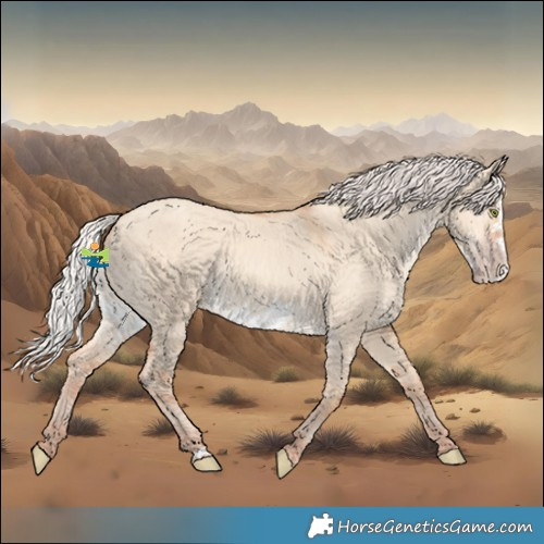 Horse Color:Silver Amber Champagne Dun Frame 