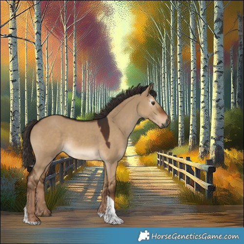 Horse Color:Gray Liver Red Dun Tobiano 