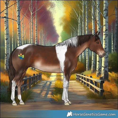Horse Color:Liver Chestnut Tobiano 