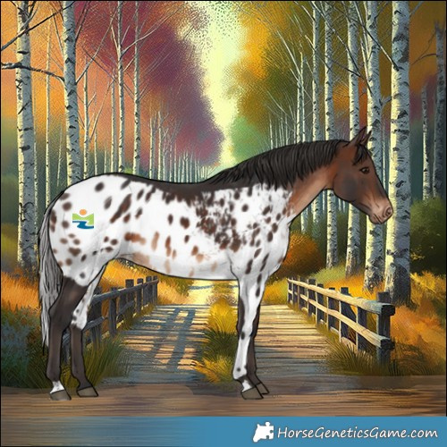 Horse Color:Brown Skewed Appaloosa 
