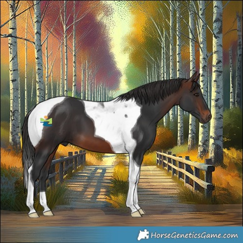 Horse Color:Brown Tobiano 