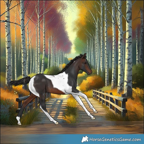 Horse Color:Brown Tobiano 