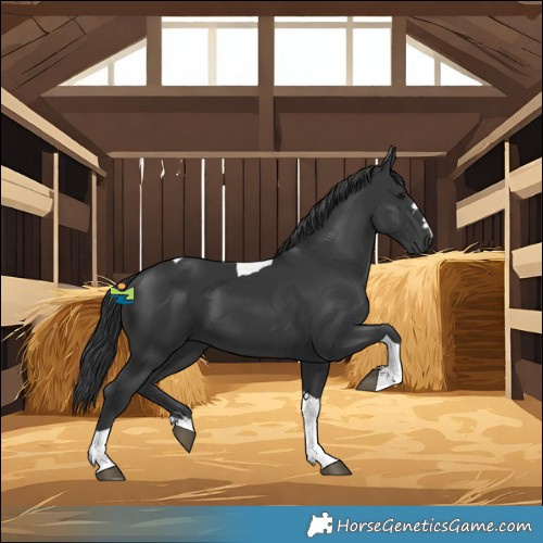 Horse Color:Black Tobiano 