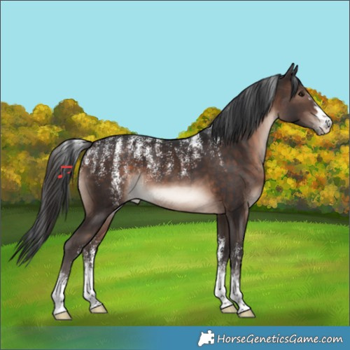 Horse Color:Powder White Brown Mushroom 