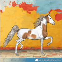 Horse Color:Chocolate Palomino Splash Tobiano 