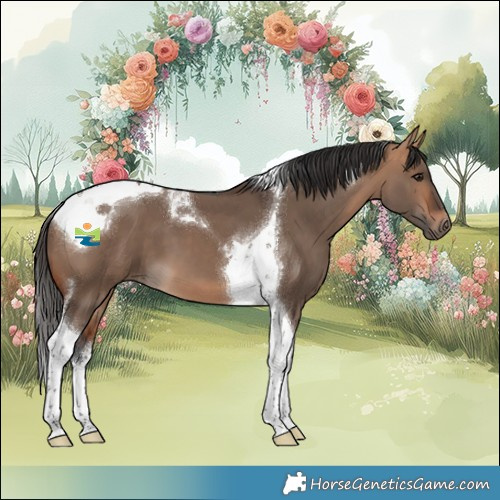 Horse Color:Bay Dun Tobiano