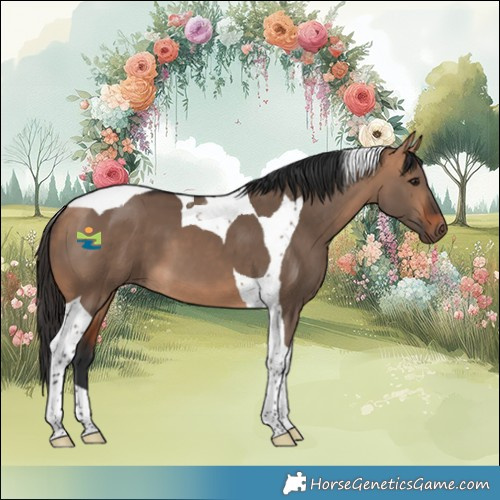 Horse Color:Bay Dun Tobiano