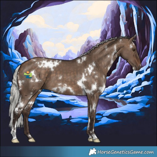 Horse Color:White Spotted Silver Brown Dun