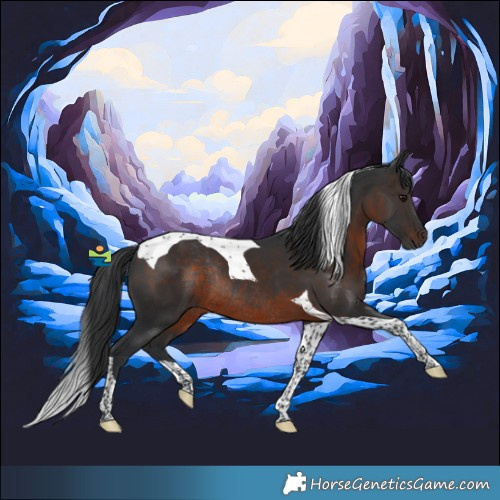 Horse Color:Brown Tobiano Rabicano 