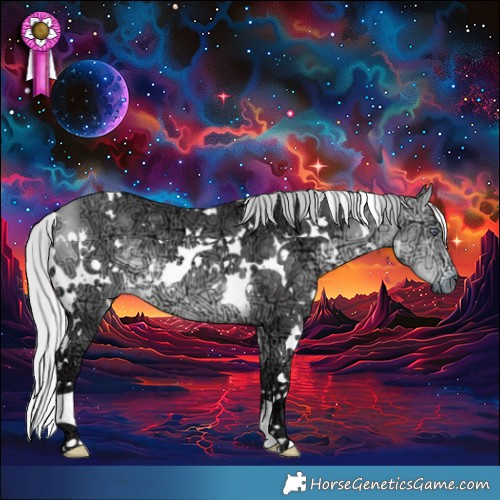 Horse Color:White Spotted Silver Buckskin Chinchilla Ice 