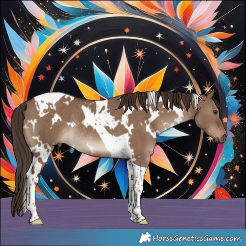 Horse Color:White Spotted Liver Red Dun Tobiano Rabicano 