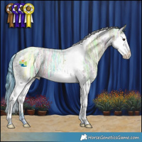Horse Color:Watercolor Bay Ice Dun Splash Tobiano 