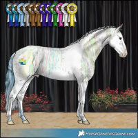 Horse Color:Watercolor Bay Ice Dun Splash Tobiano 