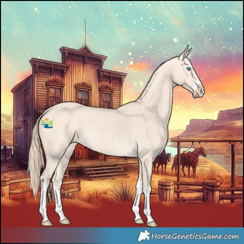Horse Color:White Spotted Perlino Splash 