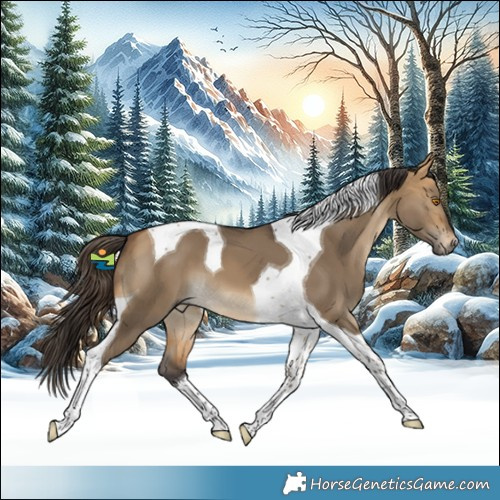 Horse Color:Buckskin Dun Tobiano 