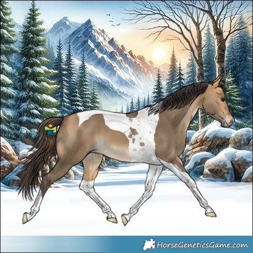 Horse Color:Buckskin Dun Tobiano 