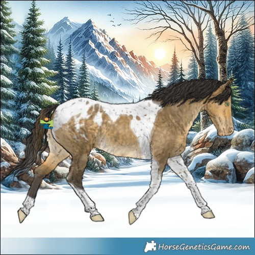 Horse Color:Buckskin Dun Tobiano Appaloosa