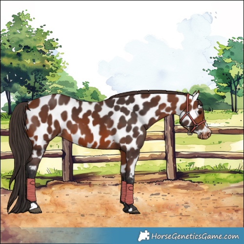 Horse Color:Bay Appaloosa 