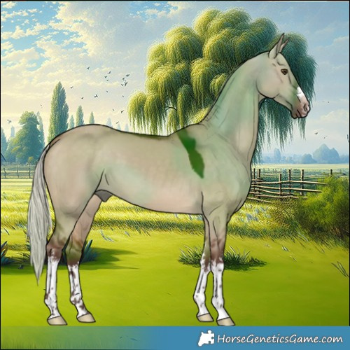 Horse Color:White Spotted Silver Brown Dun 