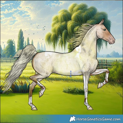 Horse Color:Gray Silver Amber Champagne Roan Dun Tobiano 