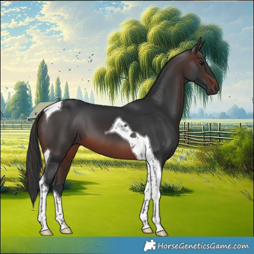 Horse Color:Brown Tobiano 