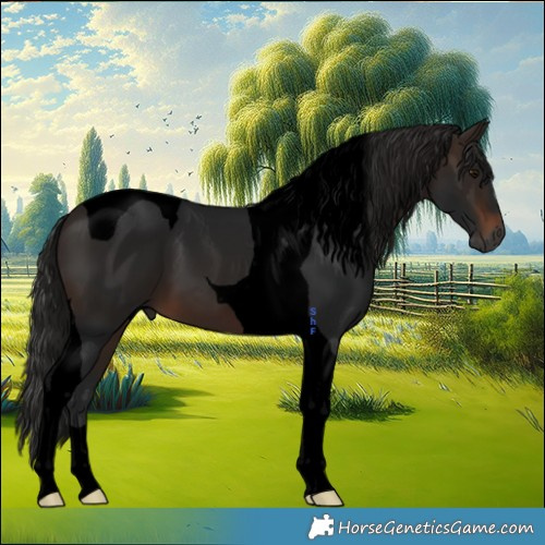 Horse Color:Gray Void Bay Tobiano 