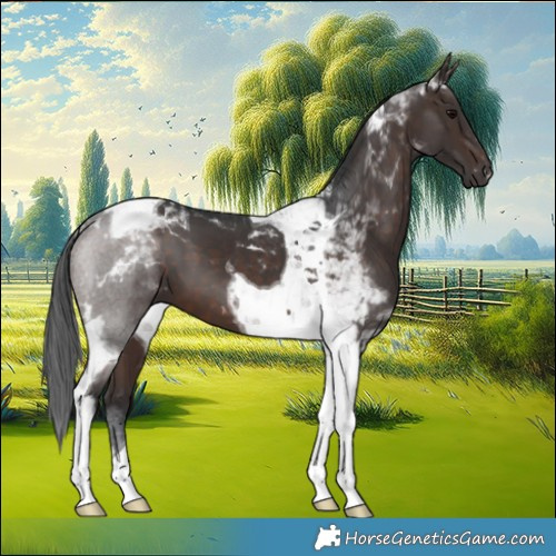 Horse Color:Brown Tobiano 