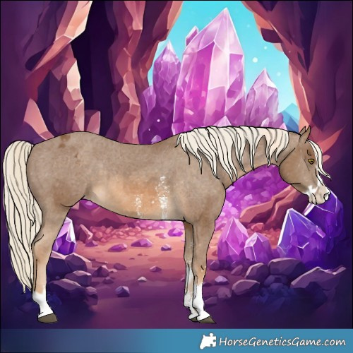Horse Color:Pseudo Chocolate Palomino Sabino Splash Varnish  and Pseudo Chocolate Palomino Sabino Splash Varnish 