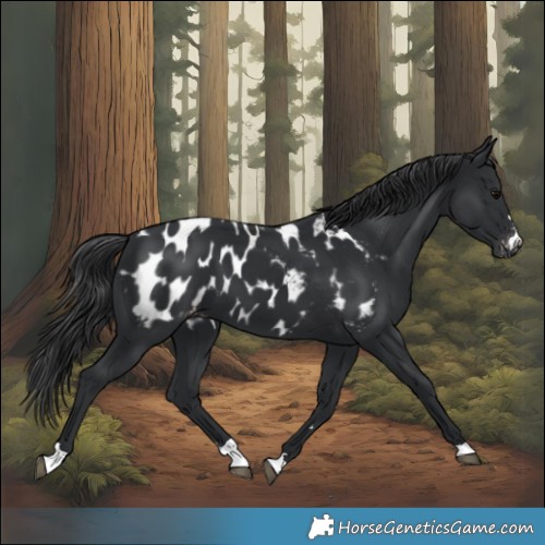 Horse Color:Black Appaloosa