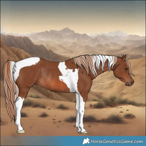 Horse Color:Chestnut Tobiano Rabicano