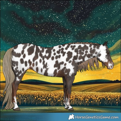 Horse Color:Liver Chestnut Sabino Near Leopard 