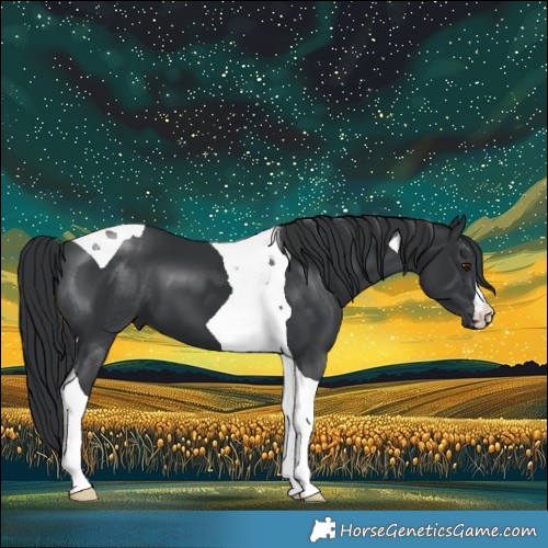 Horse Color:Black Tobiano 