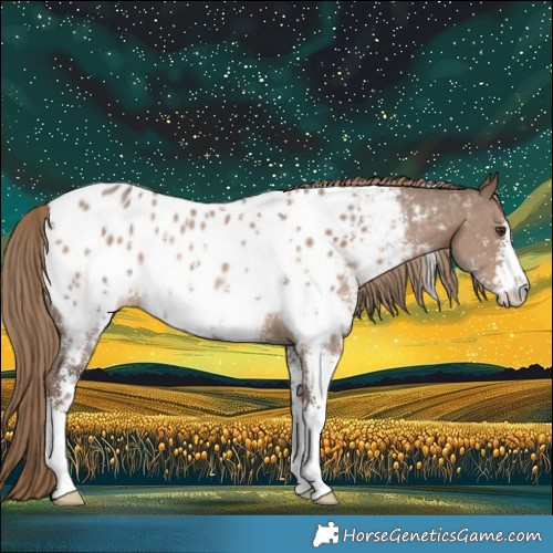 Horse Color:Liver Red Dun Sabino Near Leopard Rabicano 