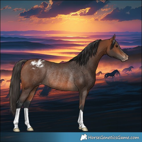 Horse Color:Bay Appaloosa Rabicano 