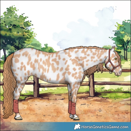 Horse Color:Gold Champagne Appaloosa 