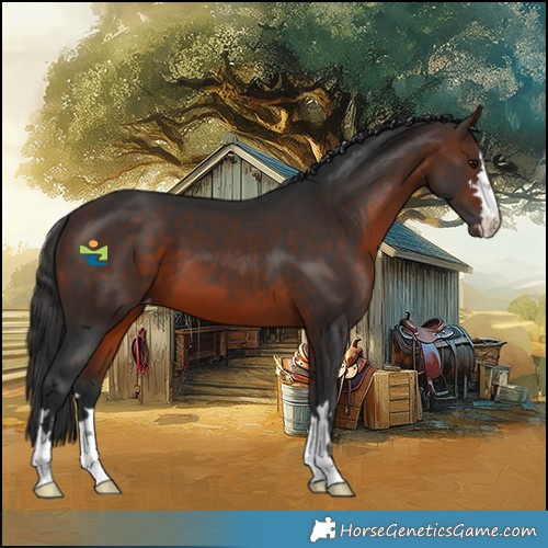 Horse Color:Brown Appaloosa