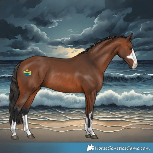 Horse Color:Bay Rabicano 