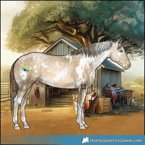 Horse Color:White Spotted Brown Snowdrop Pearl Appaloosa Rabicano 