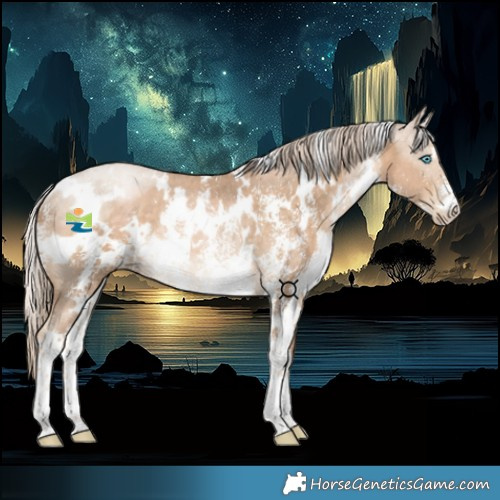 Horse Color:White Spotted Liver Chestnut Snowdrop Sabino Rabicano 