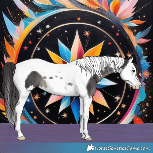 Horse Color:Smoky Black Splash Tobiano Rabicano 