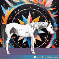 Horse Color:Smoky Black Splash Tobiano Rabicano
